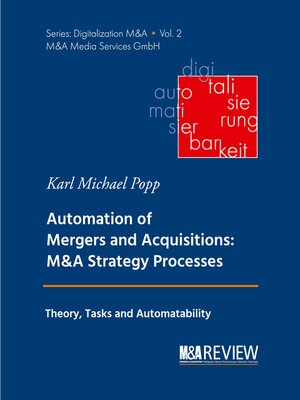 cover image of Automation of Mergers and Acquisitions